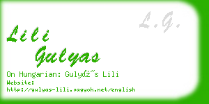 lili gulyas business card